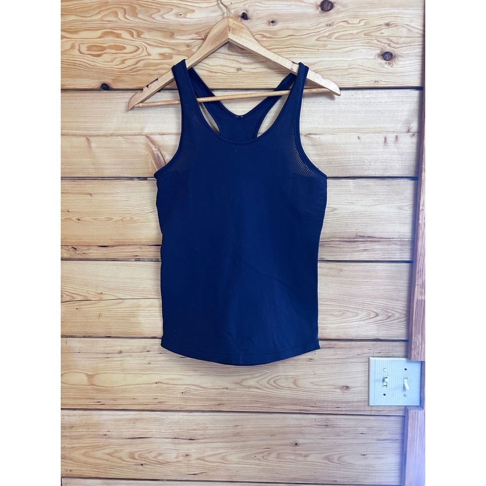 Lululemon Swiftly Tech Racerback Tank Top 2.0 Navy Blue Mesh Activewear Womens